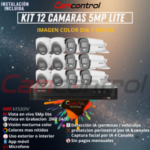 KIT 12 CAMARAS 5MP LITE