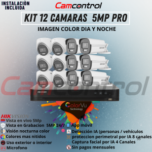 KIT 12 CAMARAS 5MP PRO