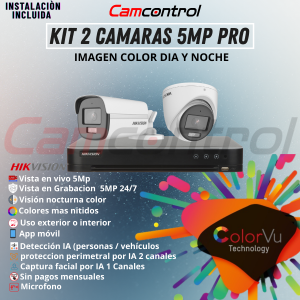 KIT 2 CAMARAS 5MP PRO
