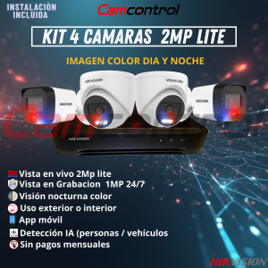 KIT 4 CAMARAS 2MP LITE
