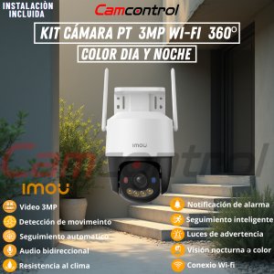 kit Cámara PT  3MP WiFi  360º