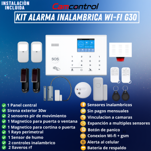 Kit alarma inalambrica Wi-fi g30
